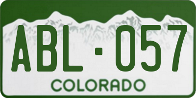 CO license plate ABL057