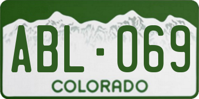 CO license plate ABL069