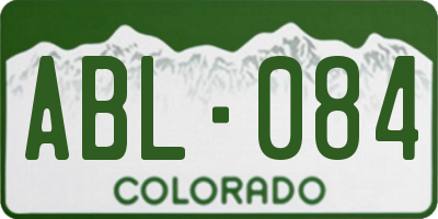 CO license plate ABL084