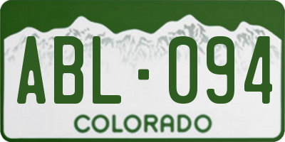 CO license plate ABL094