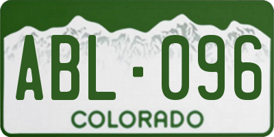 CO license plate ABL096