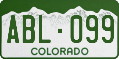 CO license plate ABL099