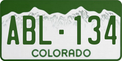 CO license plate ABL134