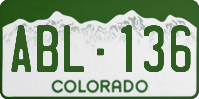 CO license plate ABL136