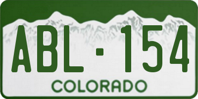 CO license plate ABL154