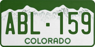 CO license plate ABL159