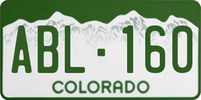 CO license plate ABL160