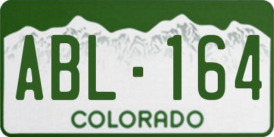 CO license plate ABL164