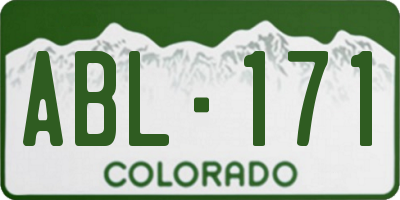 CO license plate ABL171