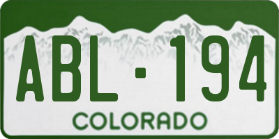 CO license plate ABL194