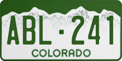 CO license plate ABL241