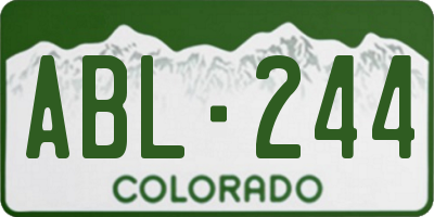 CO license plate ABL244