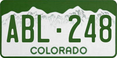 CO license plate ABL248