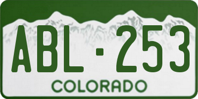 CO license plate ABL253