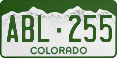 CO license plate ABL255