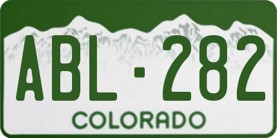 CO license plate ABL282