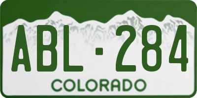 CO license plate ABL284