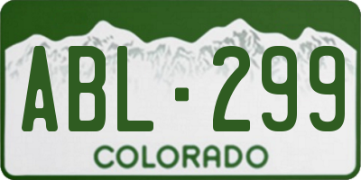 CO license plate ABL299