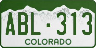 CO license plate ABL313