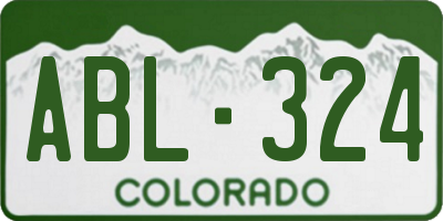 CO license plate ABL324