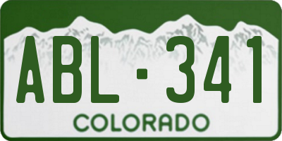 CO license plate ABL341