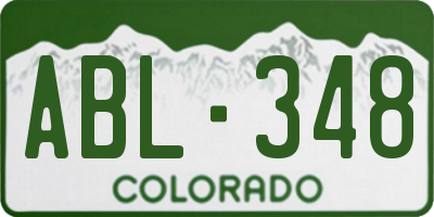 CO license plate ABL348