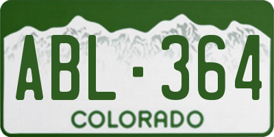 CO license plate ABL364