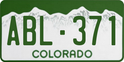 CO license plate ABL371