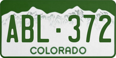 CO license plate ABL372
