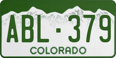 CO license plate ABL379