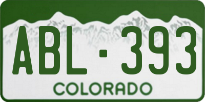 CO license plate ABL393