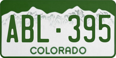 CO license plate ABL395