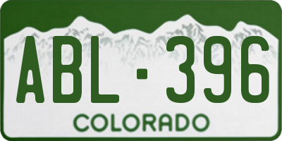 CO license plate ABL396