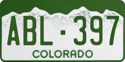 CO license plate ABL397