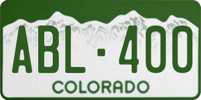 CO license plate ABL400