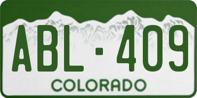 CO license plate ABL409