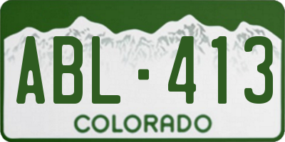CO license plate ABL413
