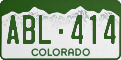 CO license plate ABL414