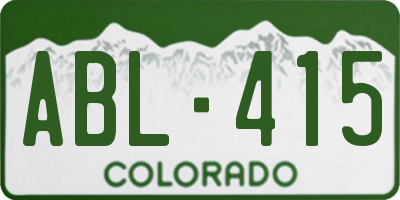 CO license plate ABL415