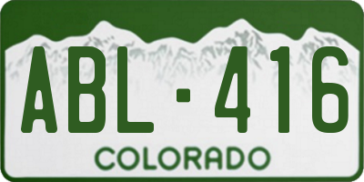 CO license plate ABL416