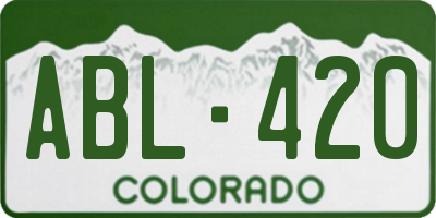 CO license plate ABL420