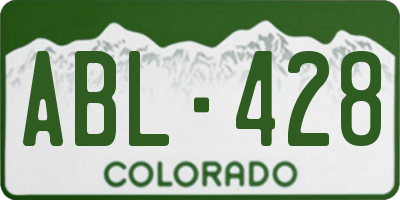 CO license plate ABL428