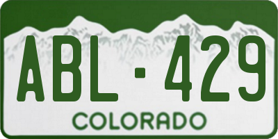 CO license plate ABL429