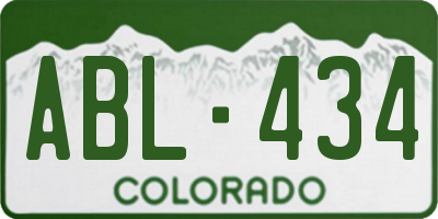 CO license plate ABL434
