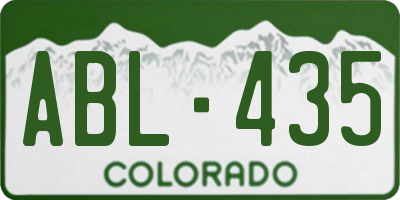CO license plate ABL435