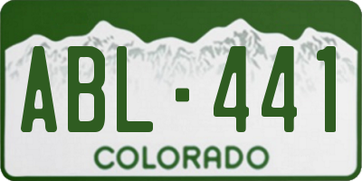 CO license plate ABL441