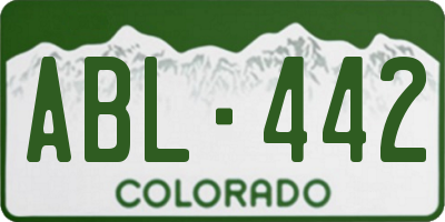 CO license plate ABL442