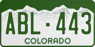 CO license plate ABL443