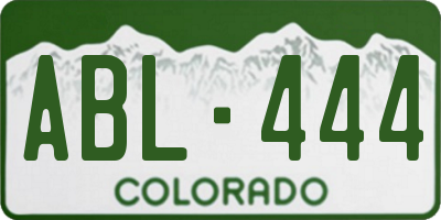 CO license plate ABL444