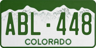 CO license plate ABL448